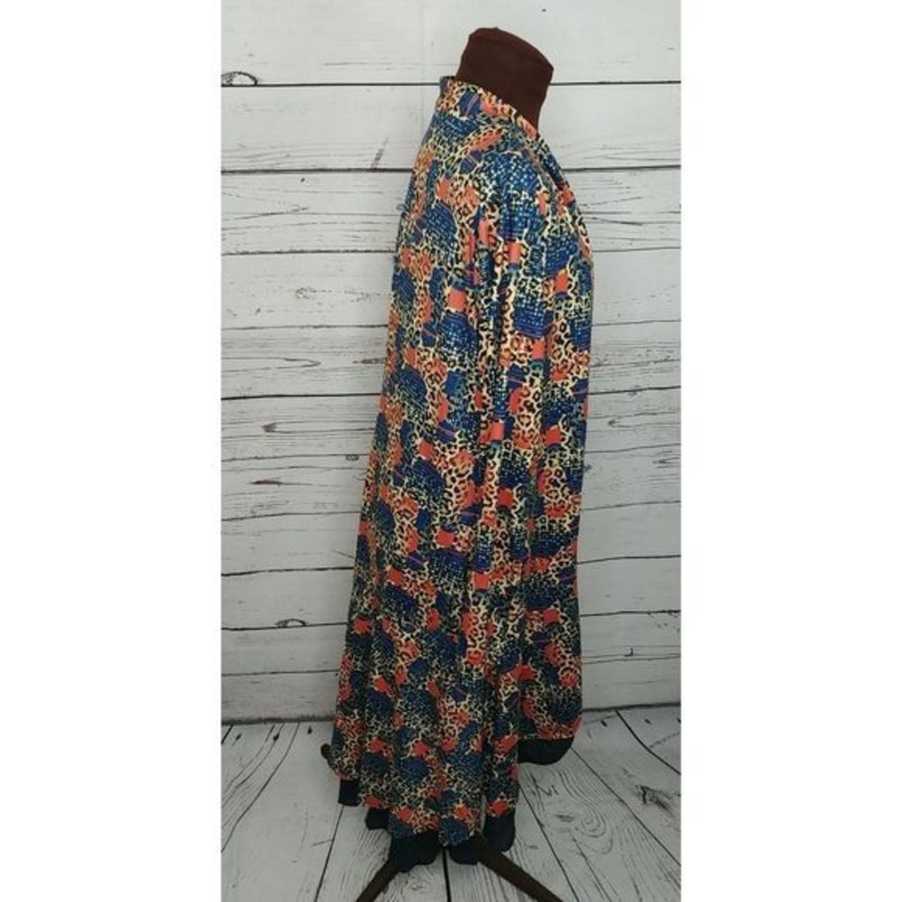 Reborn Abstract Leopard Print Ruffled Duster - Picture 3 of 8